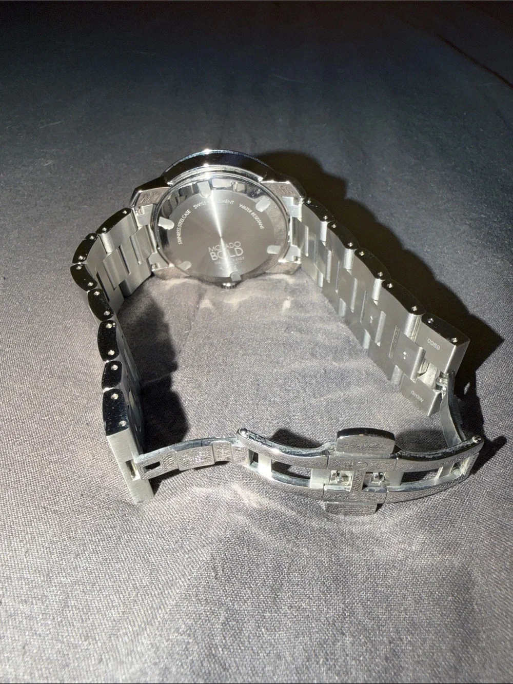 Movado Bold Quartz Silver Dial Watch